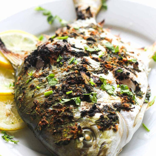 Whole Baked Ginger Pompano