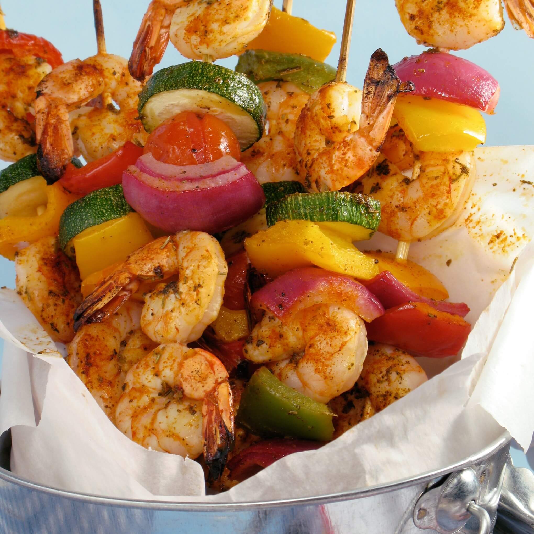 Quick Spicy Garlic Shrimp Kebabs Recipe | All Fresh Seafood