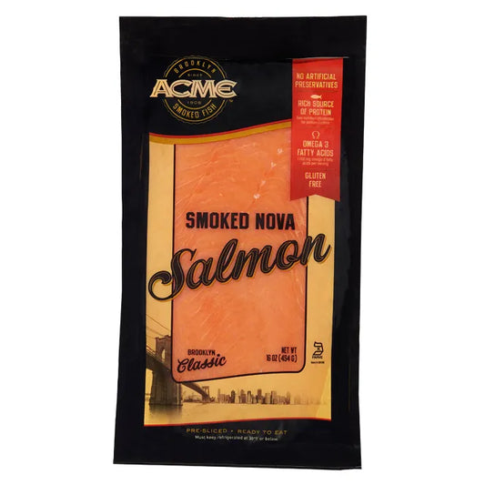 Acme Nova Atlantic Smoked Salmon, Pre-sliced  (1lb ea)