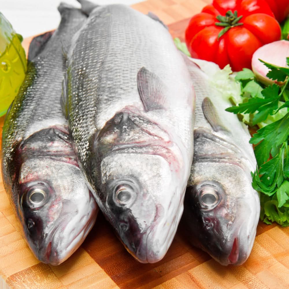 Branzino Fish - Fresh, Whole, Mediterranean, (1 - 1.25 lbs Each)