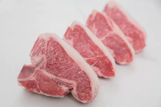 Lamb Bone-In Loin Chops, 4 Portions, 4 oz Each - 1 lb Packs