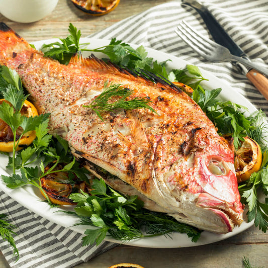 Whole Grilled Red Snapper