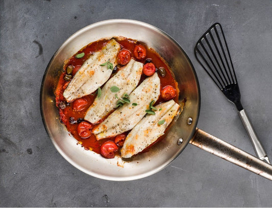OVEN ROASTED BRANZINO WITH CHERRY TOMATOES - FILLETTO BRANZINO AL FORNO