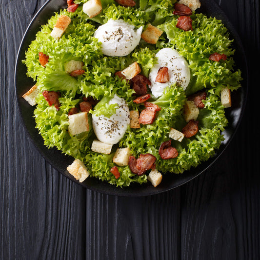 Frisee Salad aux Lardons and Poached egg Salad