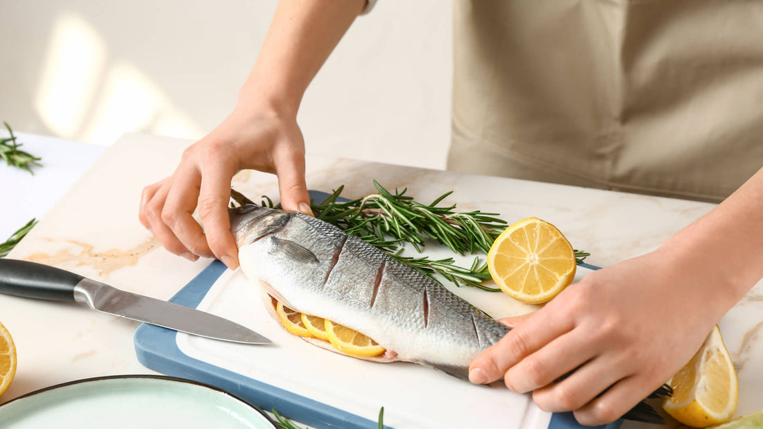 Grilled Branzino with a Herb and Lemon Stuffing