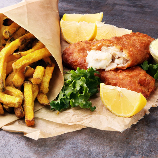 Guinness Battered Fish and Chips