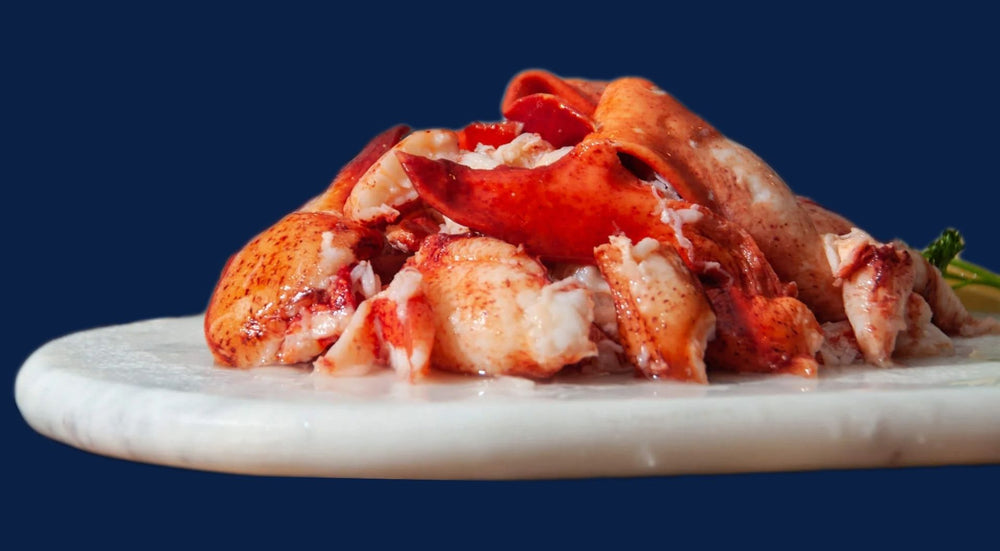 Lobster served on a plate