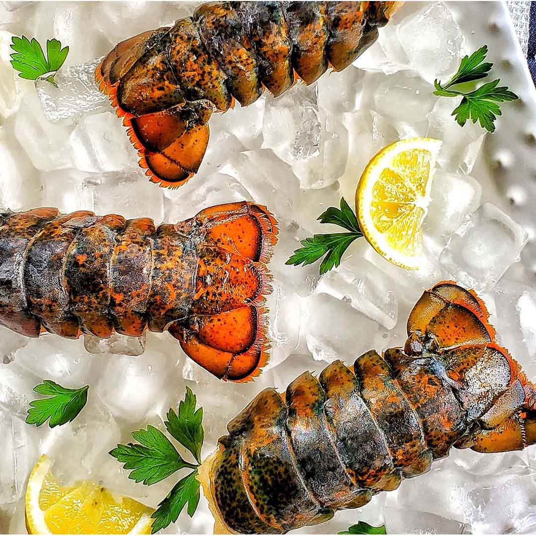 Special: 4 Pack of Large Lobster Tails, 6-7 oz &  SIX Black Angus Flat Iron Steak 🥩