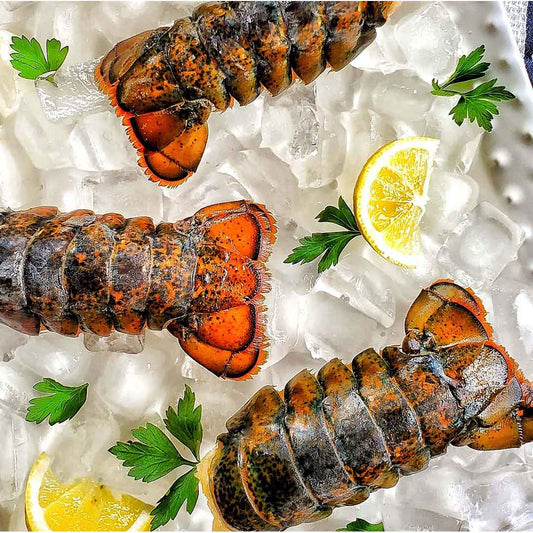 Special: 4 Pack of Large Lobster Tails, 6-7 oz &  SIX Black Angus Flat Iron Steak 🥩