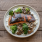 Salmon’s Teriyaki Tango with Broccoli & Mushrooms